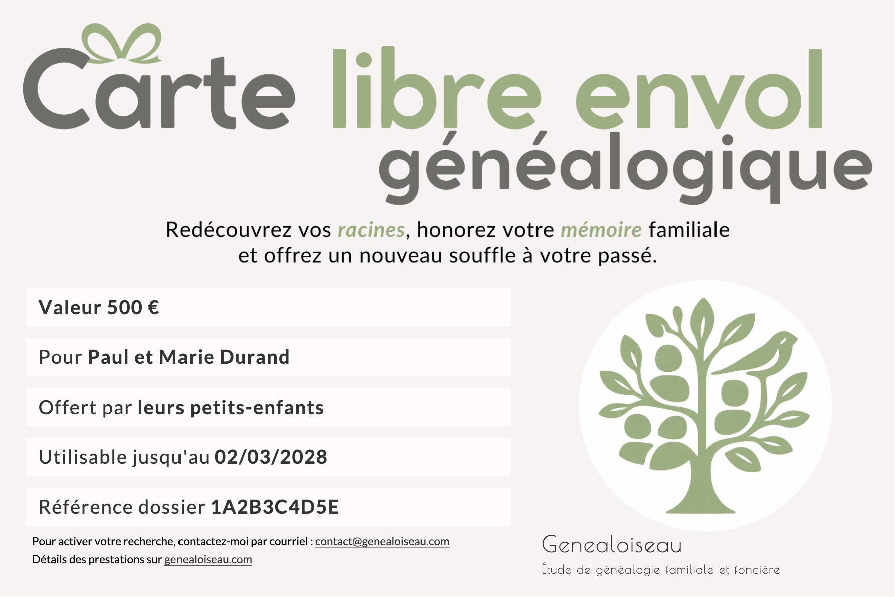 Carte Libre Envol